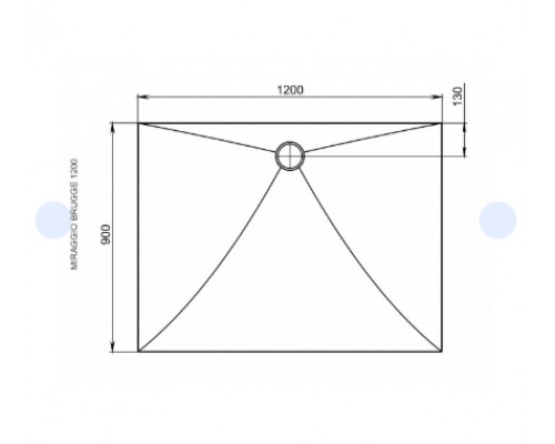 Душевий піддон Miraggio  BRUGGE 1200 (BLACK) (00001 001)