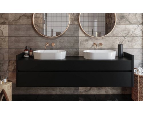 Умивальник з штучного каміню Miraggio SORRENTO 550C (BLACK SHINE) (0002612)