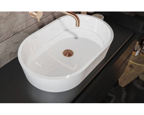 Умивальник з штучного каміню Miraggio SORRENTO 550C (BLACK SHINE) (0002612)