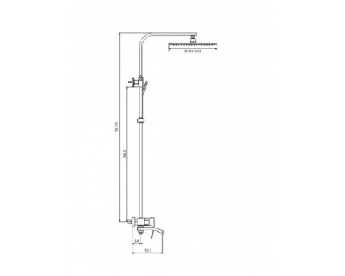 Душова система Gappo G2407-4 3х функц. плоск. аератор одноваж. лат. Ø35 (бронза)