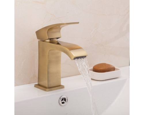 Змішувач для умивальника Gappo G1007-4 одноваж. лит. вилив лат. гайка Ø35 (бронза)