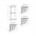Полиця для ванної кімнати кутова Kroner KRM Rizze-ACC329-3