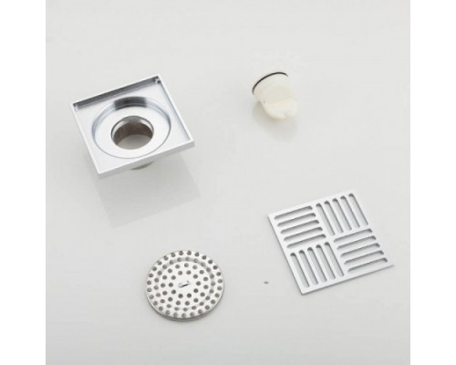 Душовий трап вертикальний GAPPO G81051, латунь, 100х100 мм, хром