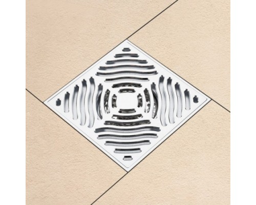 Душовий трап вертикальний GAPPO G81550, латунь, 150х150 мм, хром