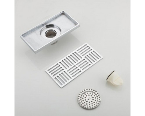 Душовий трап вертикальний GAPPO G82050, латунь, 100х200 мм, хром