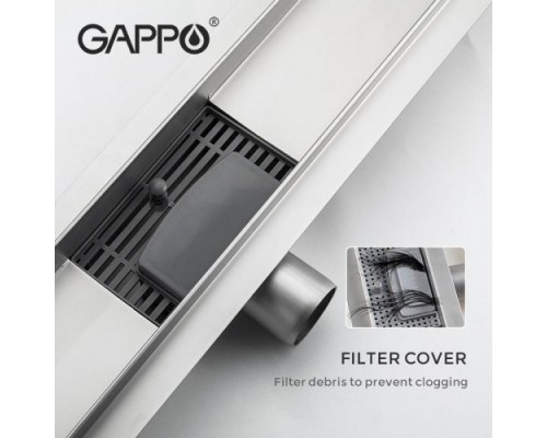 Душовий трап GAPPO G86007-2, 70х600 мм, нержавіюча сталь