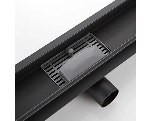 Душовий трап GAPPO G86007-36, 70х600 мм, нержавіюча сталь, чорний