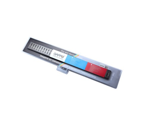 Душовий трап GAPPO G88007-39, 70х800 мм, нержавіюча сталь, колір GUNGREY