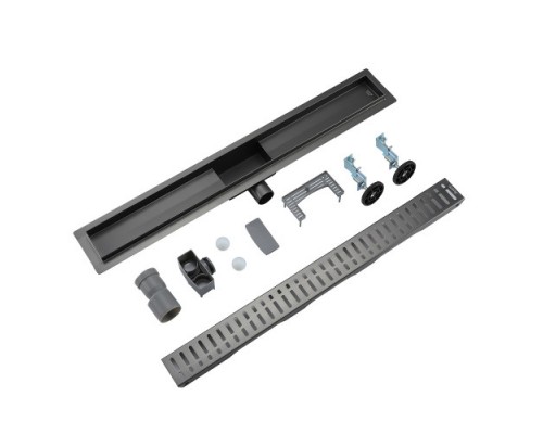 Душовий трап GAPPO G88007-39, 70х800 мм, нержавіюча сталь, колір GUNGREY