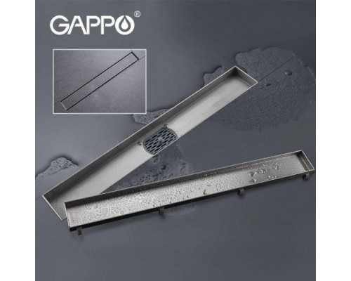 Душовий трап GAPPO G88007-4, 70х800 мм, нержавіюча сталь під плитку