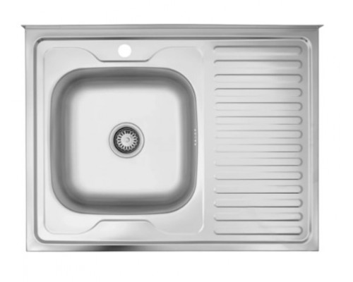 Кухонна мийка накладна Kroner KRP DECOR - 6080L (0,6 мм)
