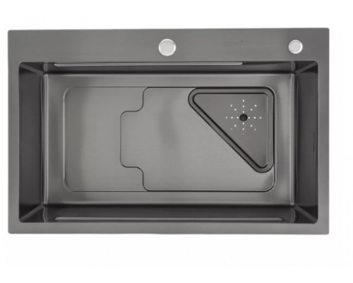 Кухонна мийка GAPPO GS7246-6 накладна 720x460 мм, нержавіюча сталь, поверхня PVD