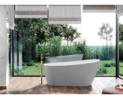 Ванна акрилова  ZEN 167х72 окремостояча овальна  з ніжками і сифоном S301-302 (Польша)