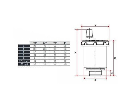 ITAP Повітровивідник автоматичний плаваючий ITAP 1/2″ CHROM 362