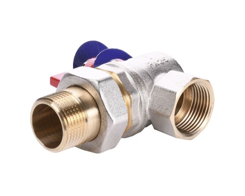 Кран кульовий кутовий з американкою SOLOMON 1″ ПОСИЛЕННИЙ B1043