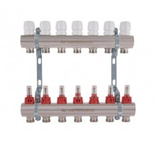 SD Колектор з витратомір. і термостат. кранами 1" х 7 (вих) SD235W7 SD Plus