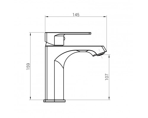 Змішувач для умивальника DOMINO Dionis DDD-222 (з гігієничною лійкою)