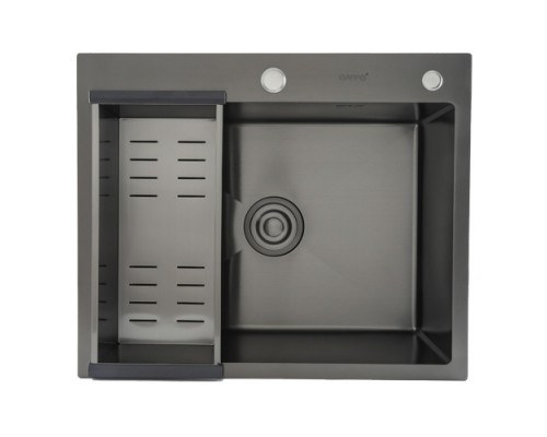Кухонна мийка GAPPO GS6050-6 накладна 600x500 мм, нержавіюча сталь, поверхня PVD