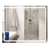 Дзеркало 900х700  Qtap Mideya настінне прямокутне з LED-підсвічуванням Touch, з антизапотіванням, з димером, рег. яскравості