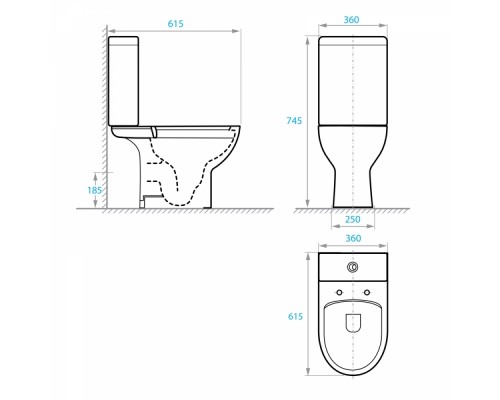 Унітаз-компакт Koller&Pool EDGE New (EDPR-0615-RW) з сидінням Soft-close