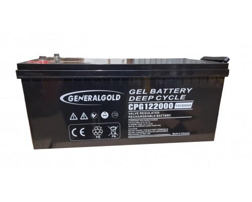 GENERALGOLD  Аккумулятор гелевый  CPG 122000, GEL (12В/200А*ч)