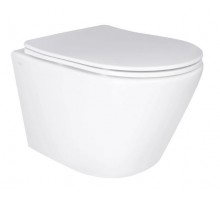 Унітаз підвісний Qtap SWAN  Ultra Quiet сидіння Slim Duroplast/ Soft-close/ Quick relase 485х360х320 мм WHITE