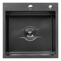 KRONER Кухонна мийка KRP Derby - 5050HM PVD black 2,5/0,5 мм (5050HM)
