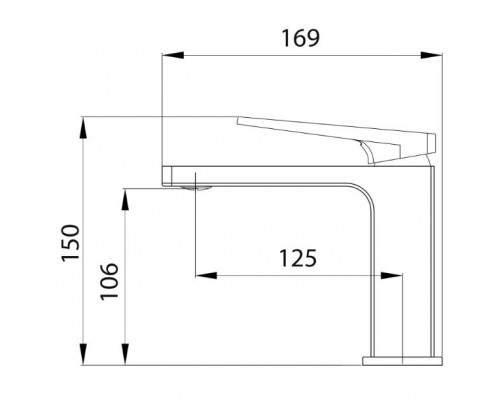 Змішувач для раковини QTAP Gemini Loop QTGEM2701CRM45699 Chrome