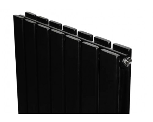 Вертикальний дизайнерський радіатор опалення ARTTIDESIGN Livorno ІІ 8/1200/544 чорний матовий