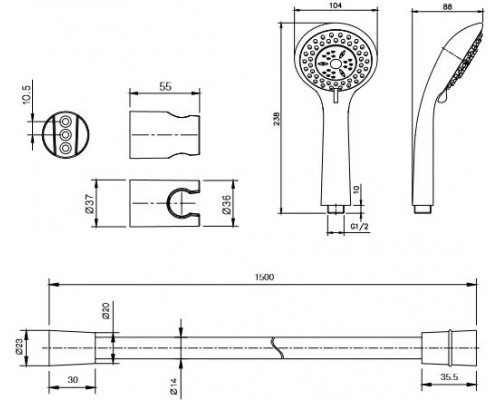 Душовий набір Koller Pool Kvadro Start KRS010003