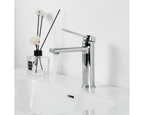 Змішувач для умивальника FRAP F1067 одноваж. литий гусак гайка (хром)