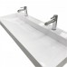 FANCY MARBLE Умивальник зі штучного каменю VITOLD 1200x450x110 білий, один отвір (11412101)