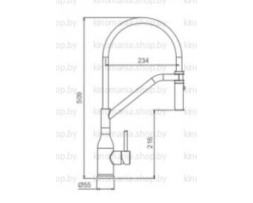 Змішувач для кухні Gappo G4098-15 одноваж. гнучкий нерж.сталь (сатин)