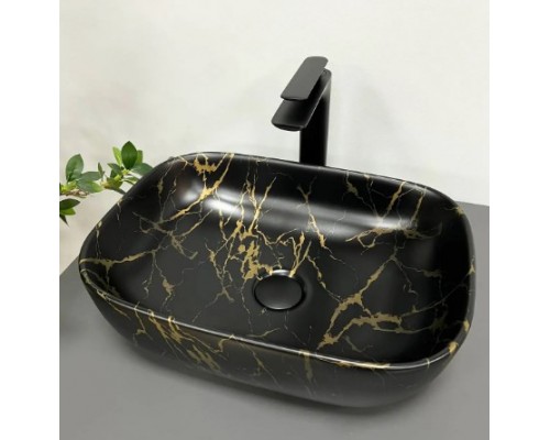 Умивальник накладний VBI RAVENNA MARBLE BLACK MATT (VBI-011209)