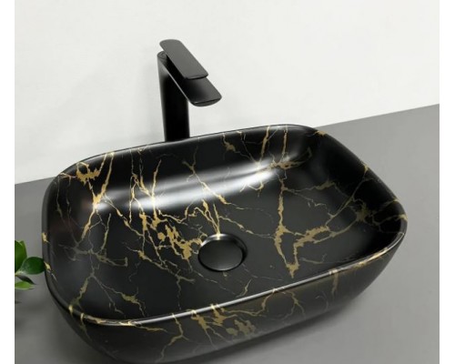Умивальник накладний VBI RAVENNA MARBLE BLACK MATT (VBI-011209)