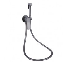 Набор для гігієнічного душу Slavonice округлий QTSLA262GMB45916 Gunmetal Black PVD Qtap