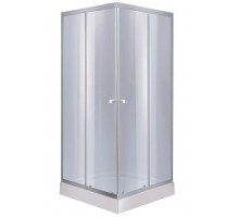 Lidz Душова кабіна Wawel SC90x90.SAT.LOW.GR, скло Frost 4мм + Душовий піддон KAPIELKA ST90x90x14