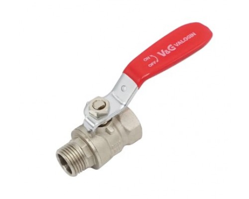 Кран кульовий 1/2" ВЗ V&G Optima червона ручка  (VG-101201)