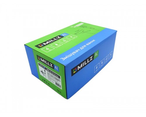 Змішувач для ванни вилив 14 см MILLZ сірий MRS-AL-E1(Gray)