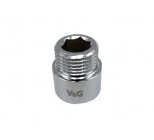 Подовжувач послилений 1/2" x 10 ВЗ V&G хромований (VG-210101)