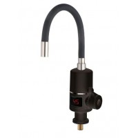 Кран для кухні проточний SDR-G05T-Black кухня поворотний гнучкий вилив (3,0 кВт + датчик темп.)