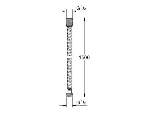 Душовий шланг 1500 Grohe Relexaflex Metal 28105001