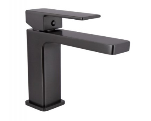 Змішувач для раковини низький Gemini, Gunmetal Black PVD (k35) QTGEM270GMB45676 Qtap