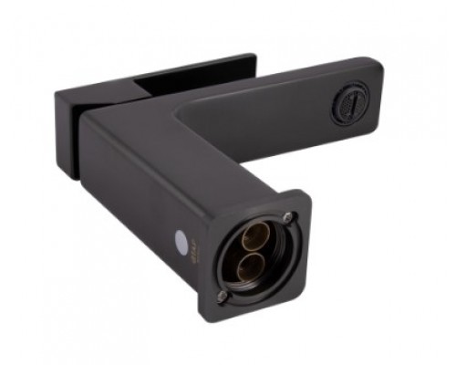 Змішувач для раковини низький Gemini, Gunmetal Black PVD (k35) QTGEM270GMB45676 Qtap