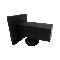 ASCO Кран кутовий для сантехприладів керам.  ASCO 1/2" х 3/4" Matte Black AS-AV-010
