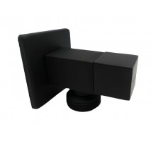 ASCO Кран кутовий для сантехприладів керам.  ASCO 1/2" х 3/4" Matte Black AS-AV-010