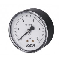 Манометр заднє підкл. 63мм 0- 10 бар 1/4"з № 243 Icma
