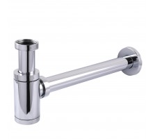 Сифон для раковин циліндричний Globus Lux GSB-32-105-00 1 1/4 ″, хром, латунь