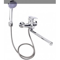 Lidz (Змішувач для ванни Anny 005, Chrome (k40) з довгим поворотним виливом та душовим гарнітуром