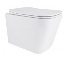 Унітаз підвісний Tern Ultra Quiet 490x365x325 мм, White, з сидінням Slim Duroplast/ Soft-close/ Quick Release QT17332303ASW Qtap
